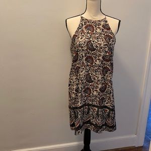 BLUSH TRIBAL PATERN SLEEVELESS DRESS